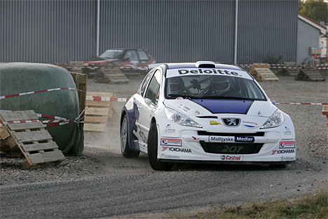 Christian Jensen blev bedste dansker ved rallysprintet i Fårvang fredag aften